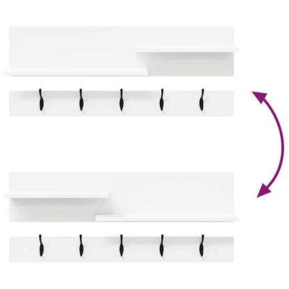 Appendiabiti a muro Bianco 90 x 15 x 36 cm Legno multistrato | homemem39