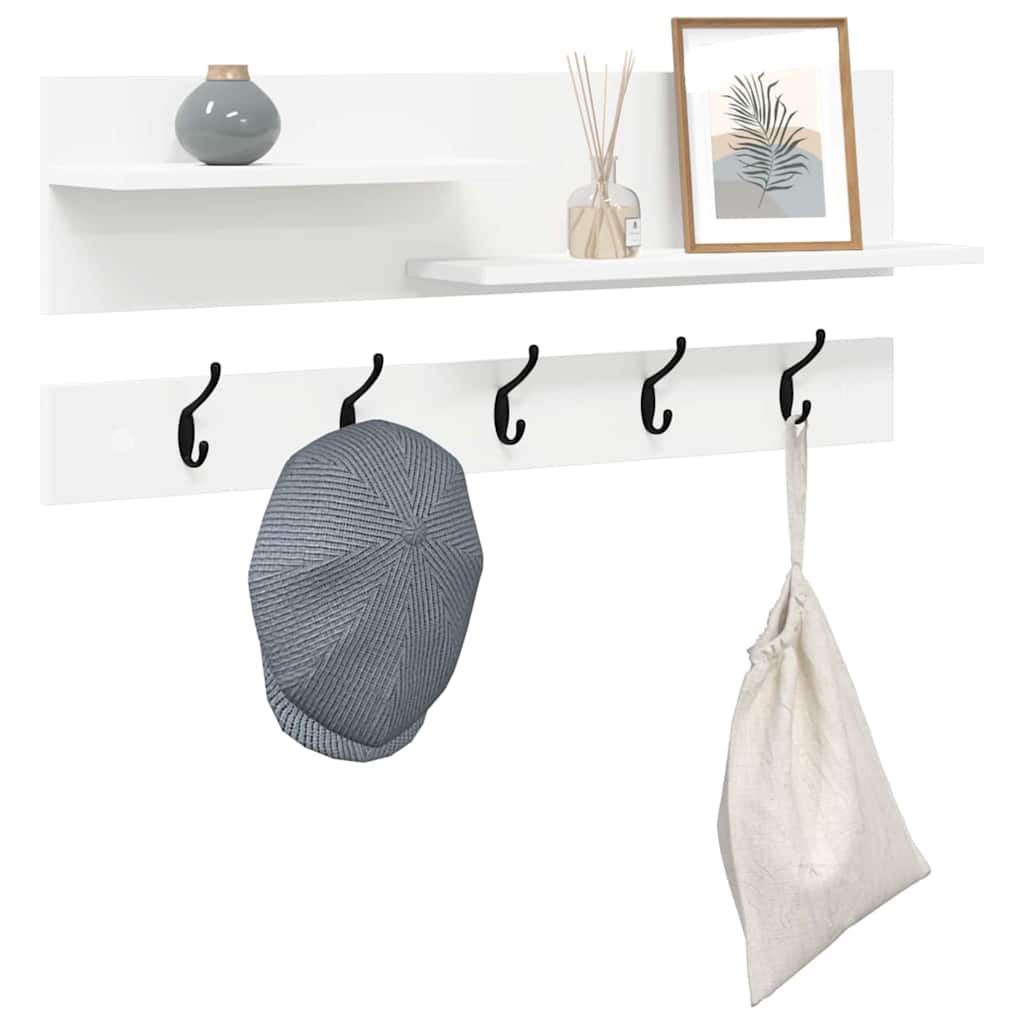Appendiabiti a muro Bianco 90 x 15 x 36 cm Legno multistrato | homemem39