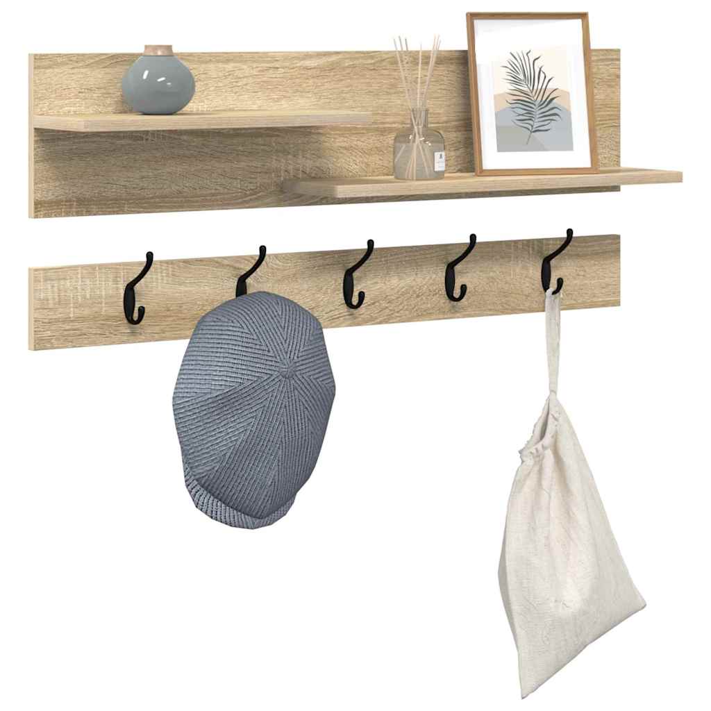 Appendiabiti a muro Rovere Sonoma 90 x 15 x 36 cm | homemem39