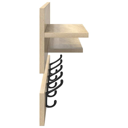 Appendiabiti a muro Rovere Sonoma 90 x 15 x 36 cm | homemem39