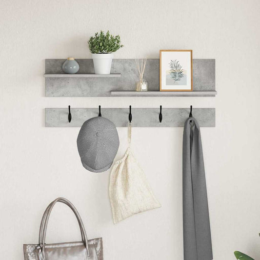 Appendiabiti a muro Grigio cemento 90 x 15 x 36 cm | homemem39