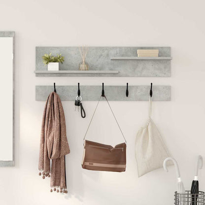 Appendiabiti a muro Grigio cemento 90 x 15 x 36 cm | homemem39