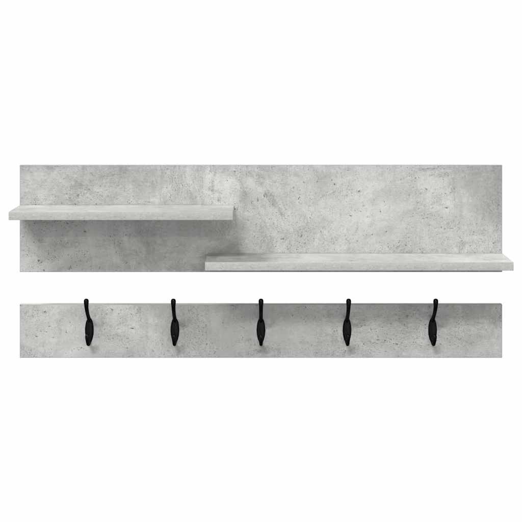 Appendiabiti a muro Grigio cemento 90 x 15 x 36 cm | homemem39