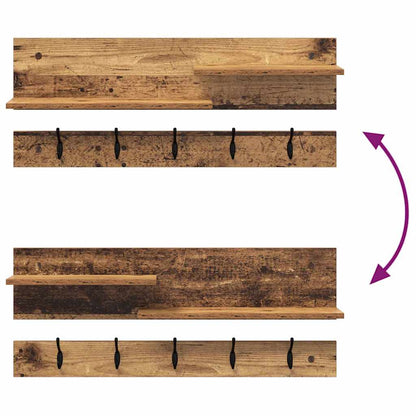 Appendiabiti a muro Legno vecchio 90 x 15 x 36 cm