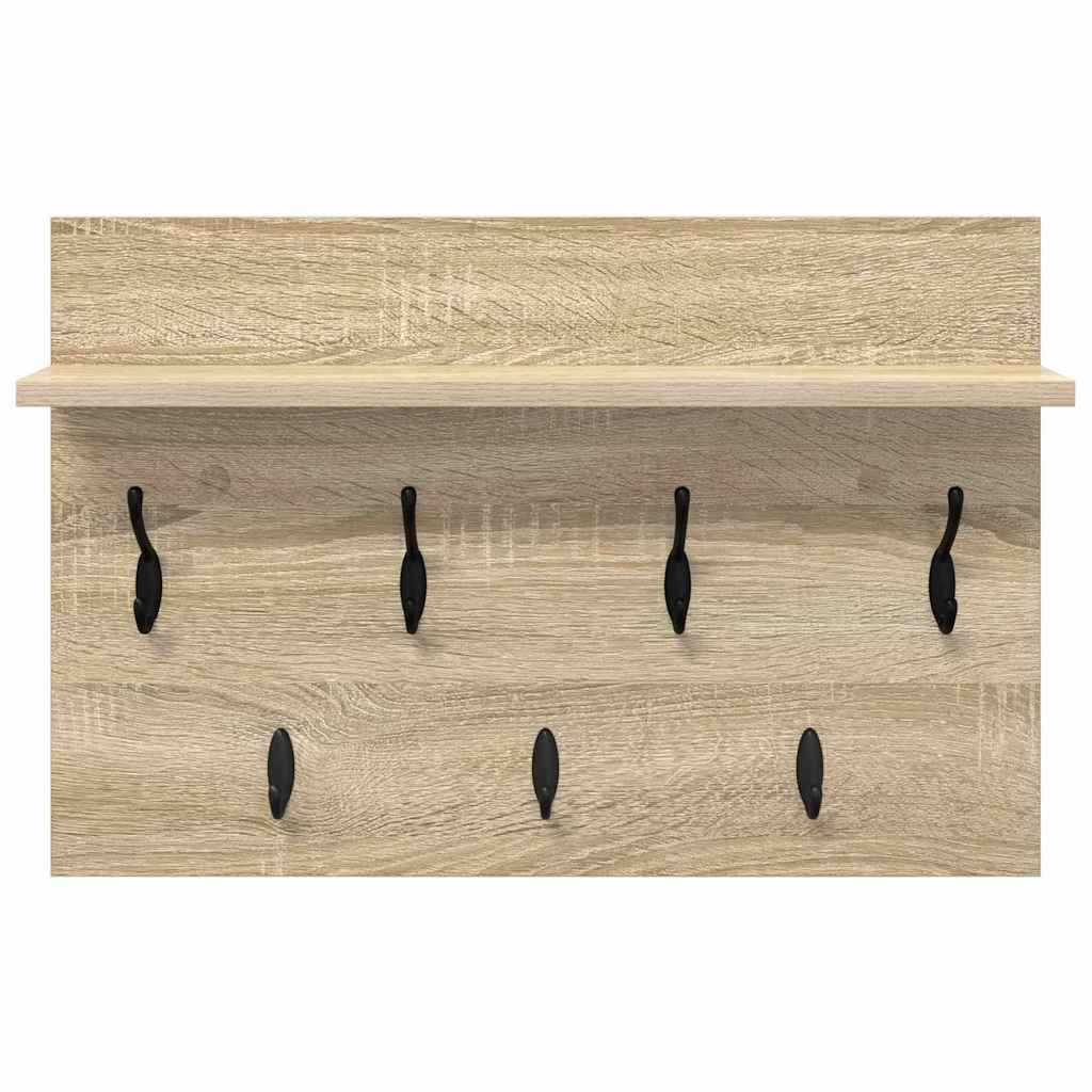 Appendiabiti a muro rovere sonoma 60 x 40 x 12 cm
