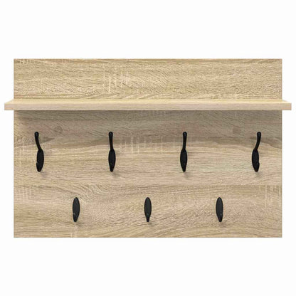 Appendiabiti a muro rovere sonoma 60 x 40 x 12 cm