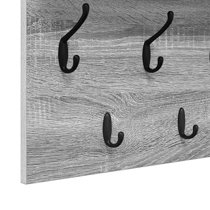 Appendiabiti a muro Grigio Sonoma 60 x 40 x 12 cm