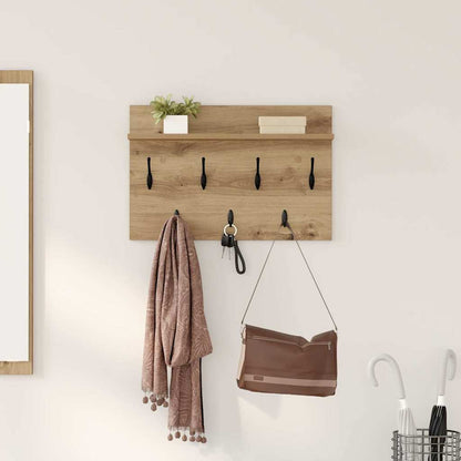 Appendiabiti a muro A parete Rovere artigianale 60 x 40 x 12 cm | homemem39