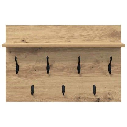 Appendiabiti a muro A parete Rovere artigianale 60 x 40 x 12 cm | homemem39