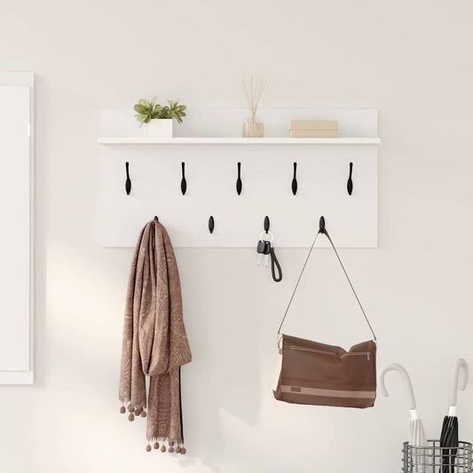 Appendiabiti a muro Bianco 80 x 40 x 12 cm Legno multistrato | homemem39