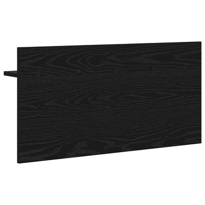 Appendiabiti a muro con lo scaffale Rovere nero 80 x 40 x 12 cm