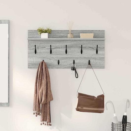 Appendiabiti a muro Grigio Sonoma 80 x 40 x 12 cm | homemem39