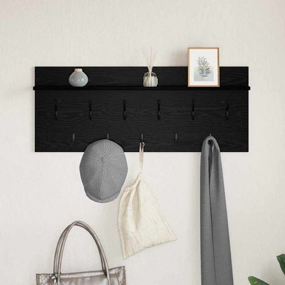 Appendiabiti a muro Rovere Nero 100 x 40 x 12 cm | homemem39