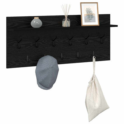 Appendiabiti a muro Rovere Nero 100 x 40 x 12 cm | homemem39