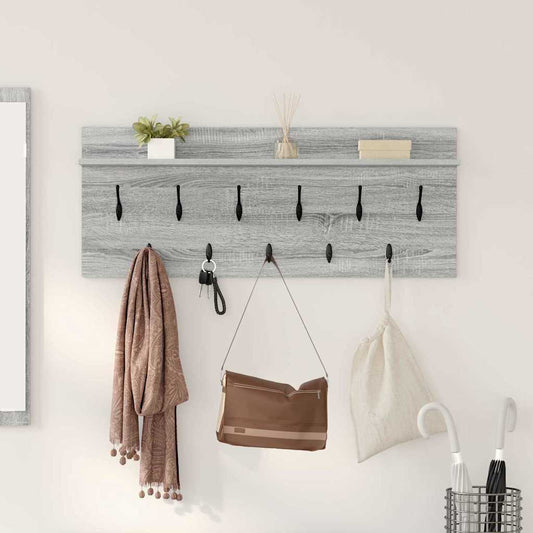 Appendiabiti a muro Grigio Sonoma 100 x 40 x 12 cm | homemem39