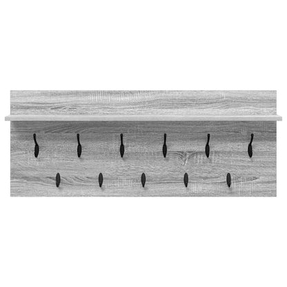 Appendiabiti a muro Grigio Sonoma 100 x 40 x 12 cm