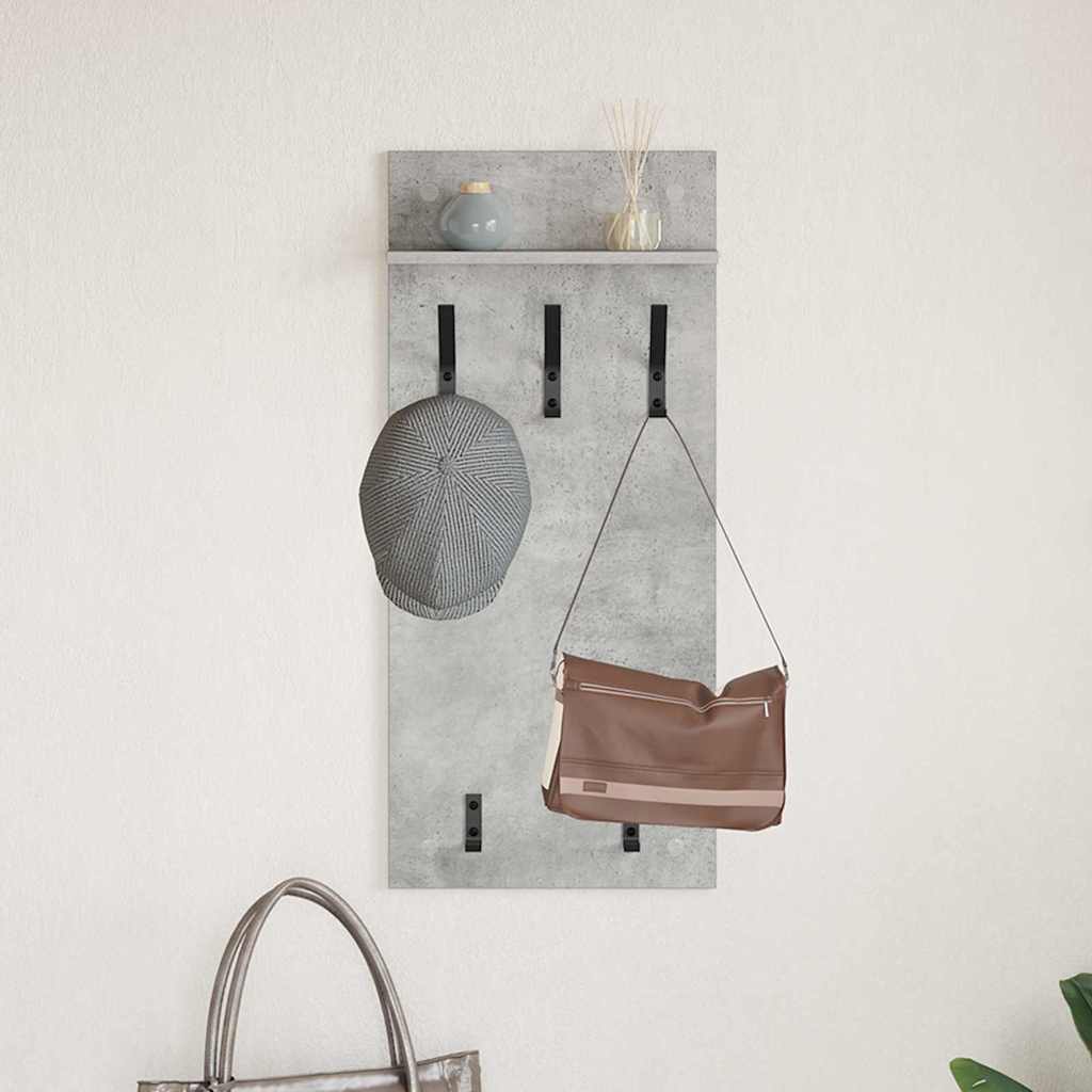 Appendiabiti a muro Grigio cemento 40 x 10 x 90 cm | homemem39
