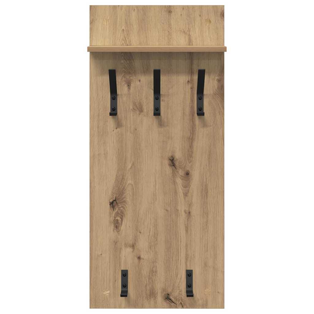 Appendiabiti a muro Rovere artigianale 40 x 10 x 90 cm