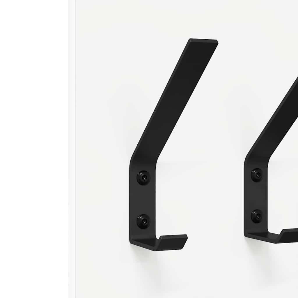 Appendiabiti a muro Bianco 20 x 1.5 x 100 cm Legno multistrato