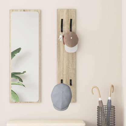 Appendiabiti a muro rovere sonoma 20 x 1.5 x 100 cm