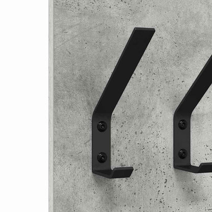 Appendiabiti a muro Grigio cemento 20 x 1.5 x 100 cm