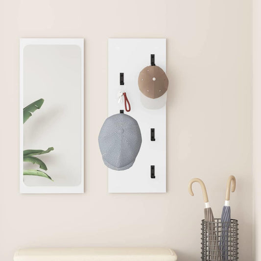 Appendiabiti a muro Bianco 30 x 1,5 x 80 cm Legno multistrato