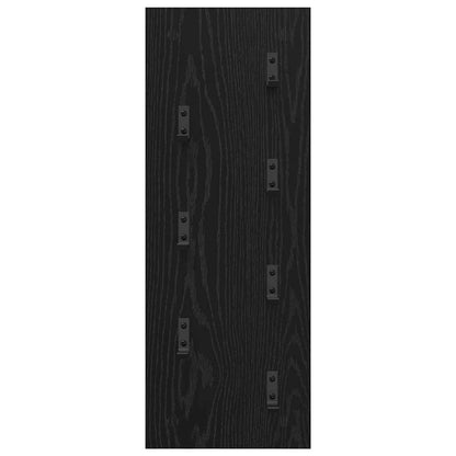 Appendiabiti a muro Rovere nero 30 x 1.5 x 80 cm