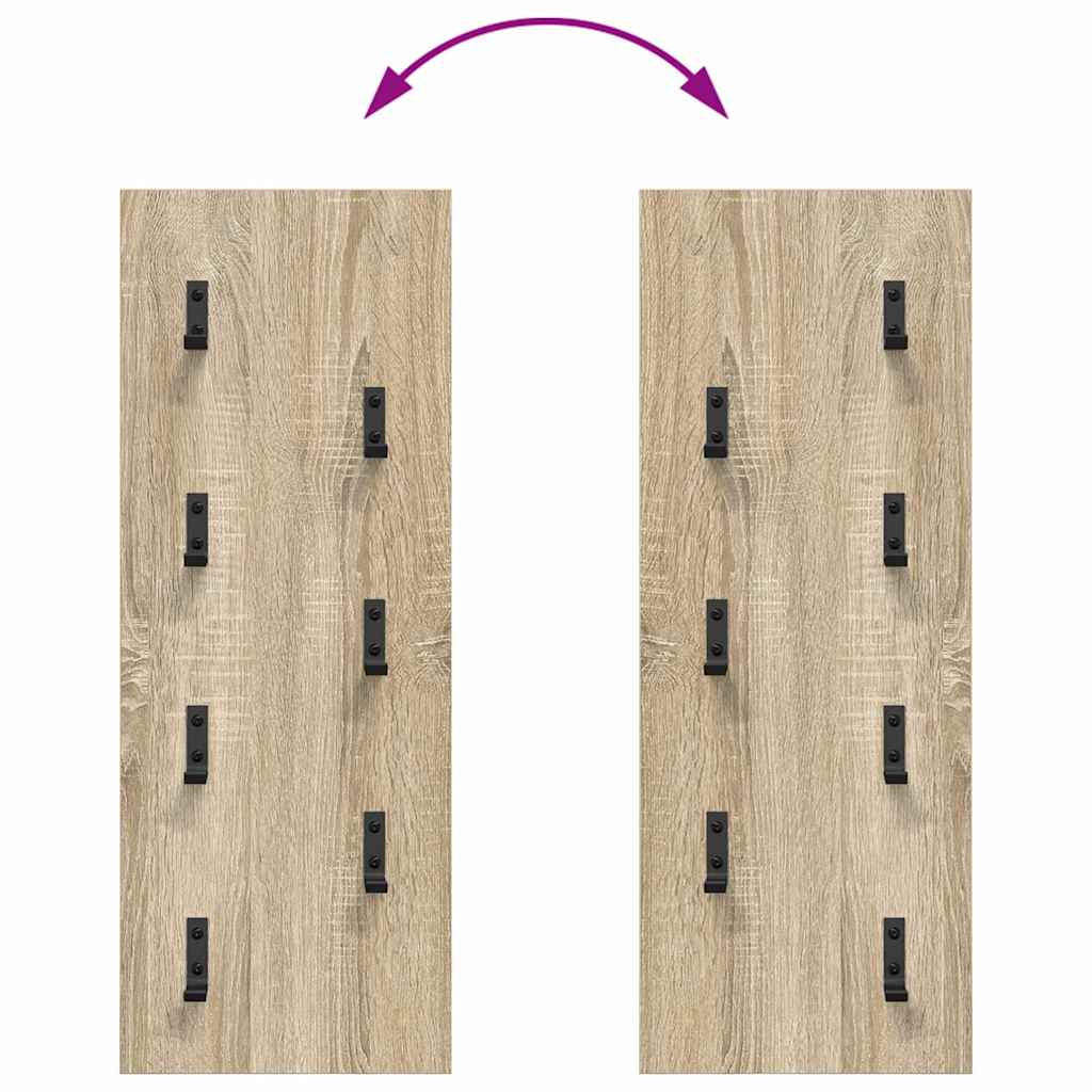 Appendiabiti a muro Rovere Sonoma 30 x 1,5 x 80 cm