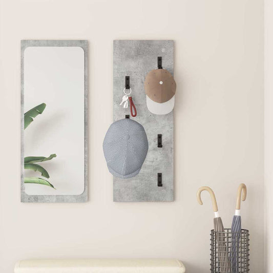 Appendiabiti a muro Grigio cemento 30 x 1,5 x 80 cm