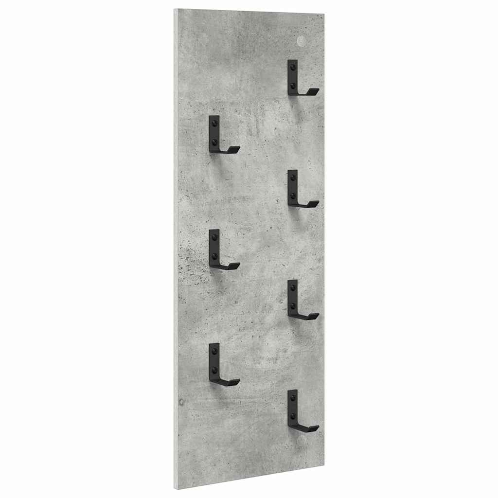 Appendiabiti a muro Grigio cemento 30 x 1,5 x 80 cm