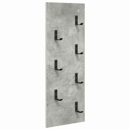 Appendiabiti a muro Grigio cemento 30 x 1,5 x 80 cm