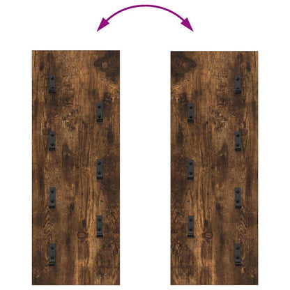 Appendiabiti a muro Rovere fumo 30 x 1.5 x 80 cm