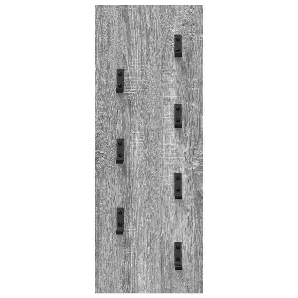 Appendiabiti a muro Grigio sonoma 30 x 1.5 x 80 cm