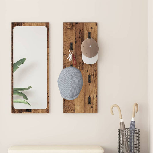 Appendiabiti a muro Legno vecchio 30 x 1.5 x 80 cm