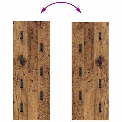 Appendiabiti a muro Legno vecchio 30 x 1.5 x 80 cm