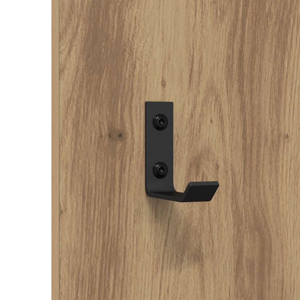 Appendiabiti a muro Rovere artigianale 30 x 1,5 x 80 cm | homemem39