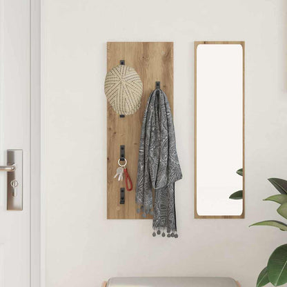 Appendiabiti a muro Rovere artigianale 30 x 1,5 x 80 cm | homemem39