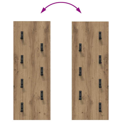 Appendiabiti a muro Rovere artigianale 30 x 1,5 x 80 cm | homemem39