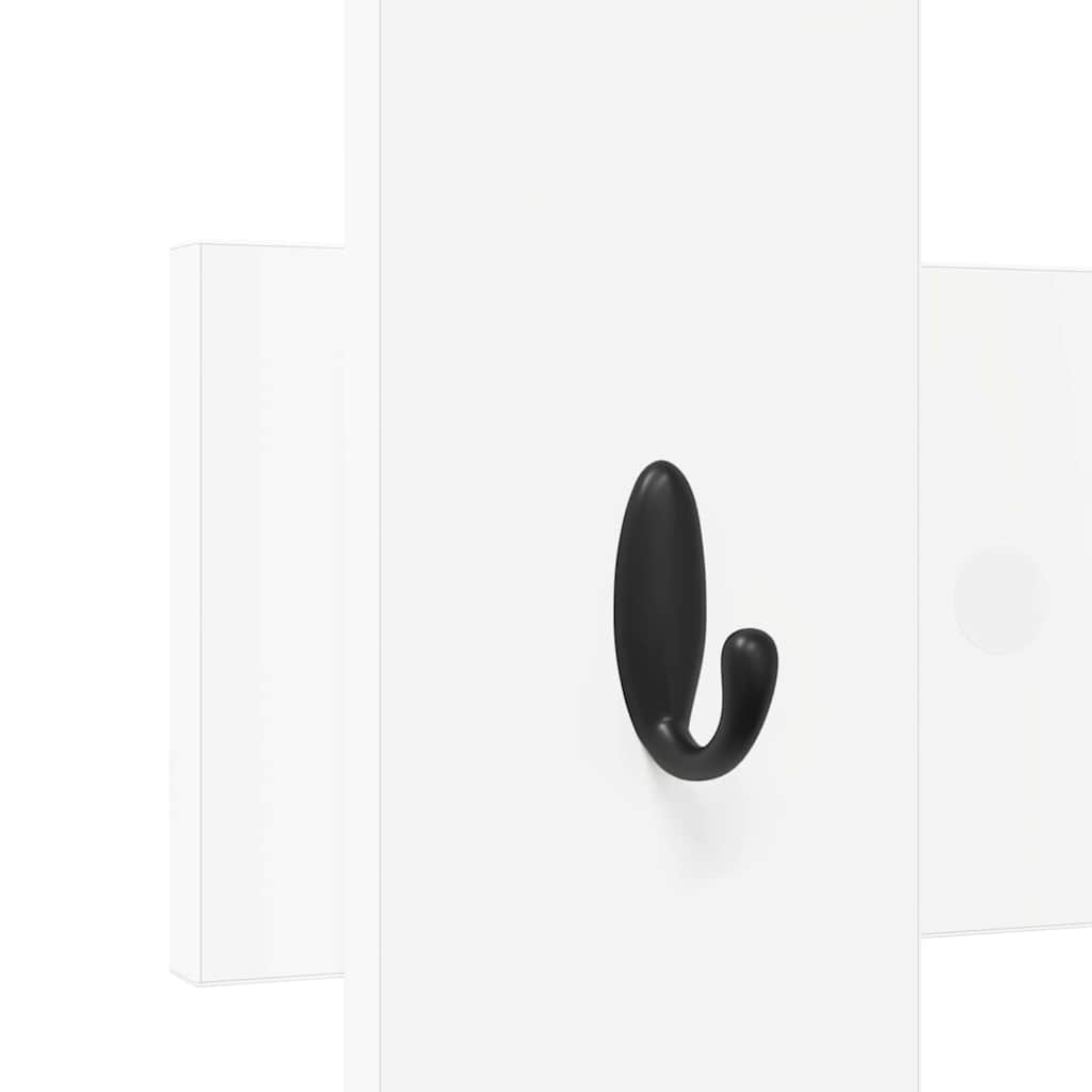 Appendiabiti a muro Bianco 60 x 3 x 82 cm Legno multistrato | homemem39