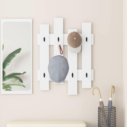 Appendiabiti a muro Bianco 60 x 3 x 82 cm Legno multistrato | homemem39