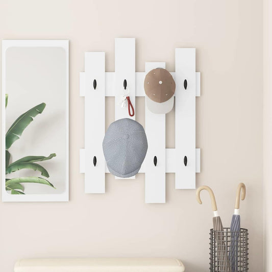 Appendiabiti a muro Bianco 60 x 3 x 82 cm Legno multistrato | homemem39
