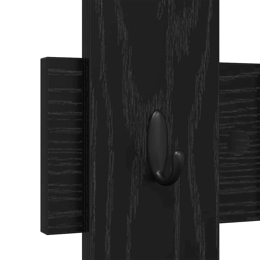 Appendiabiti a muro Rovere Nero 60 x 3 x 82 cm | homemem39