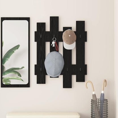 Appendiabiti a muro Rovere Nero 60 x 3 x 82 cm | homemem39
