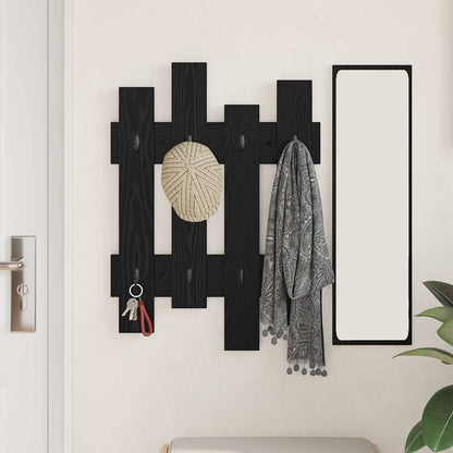 Appendiabiti a muro Rovere Nero 60 x 3 x 82 cm | homemem39