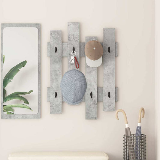 Appendiabiti a muro Grigio cemento 60 x 3 x 82 cm