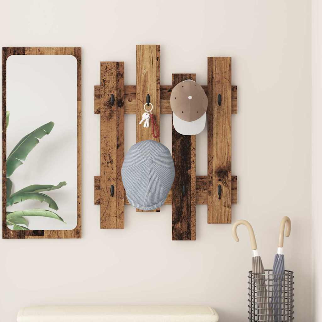 Appendiabiti a muro Legno vecchio 60 x 3 x 82 cm