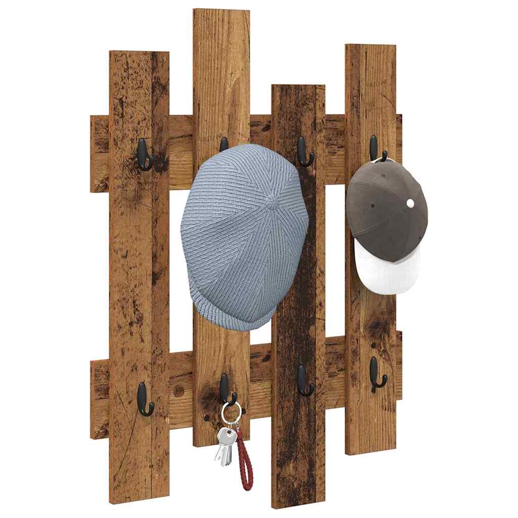 Appendiabiti a muro Legno vecchio 60 x 3 x 82 cm