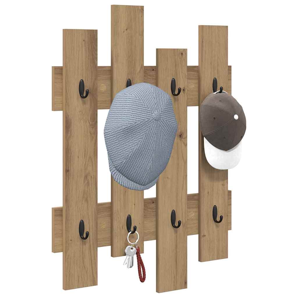 Appendiabiti a muro Rovere artigianale 60 x 3 x 82 cm | homemem39