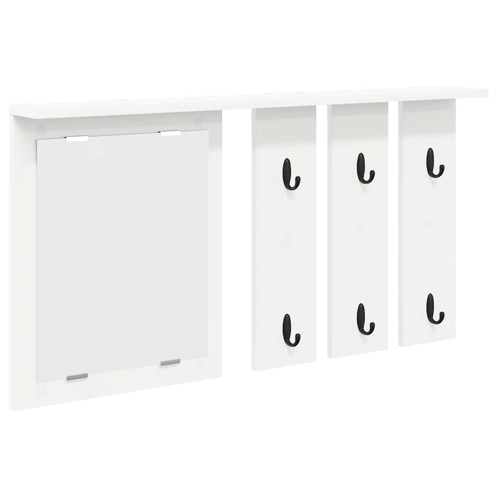 Appendiabiti a muro Bianco 85 x 10 x 45 cm Legno multistrato | homemem39