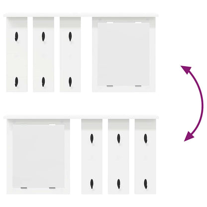 Appendiabiti a muro Bianco 85 x 10 x 45 cm Legno multistrato | homemem39